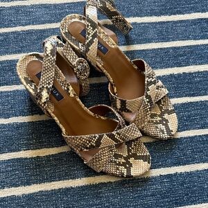 NWOT Margaux The City block heel in snakeskin